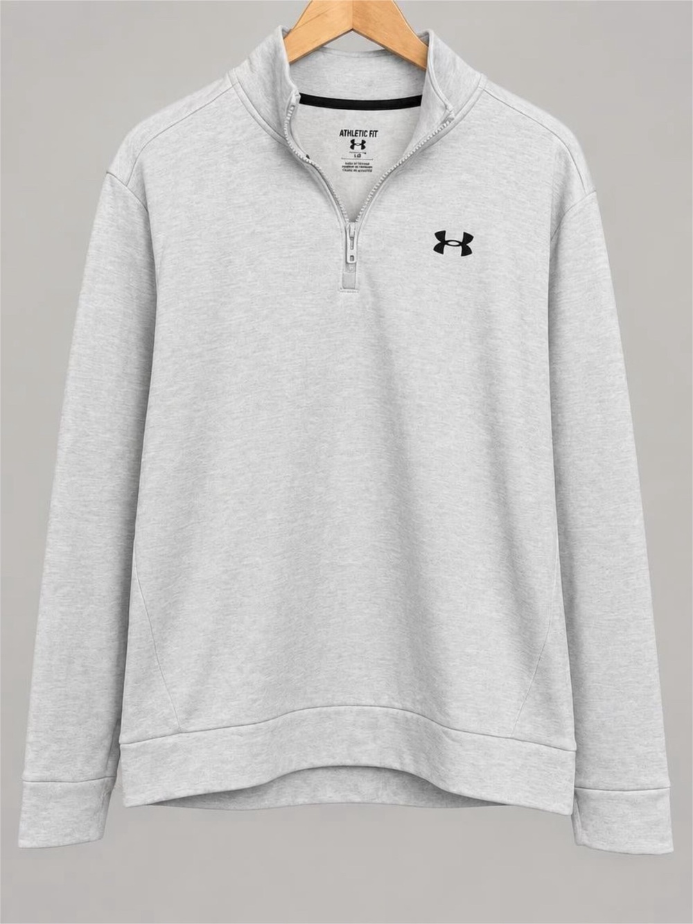 Under Armour Men's Light Gray Quarter-Zip Pullover Sweatshirt - XL